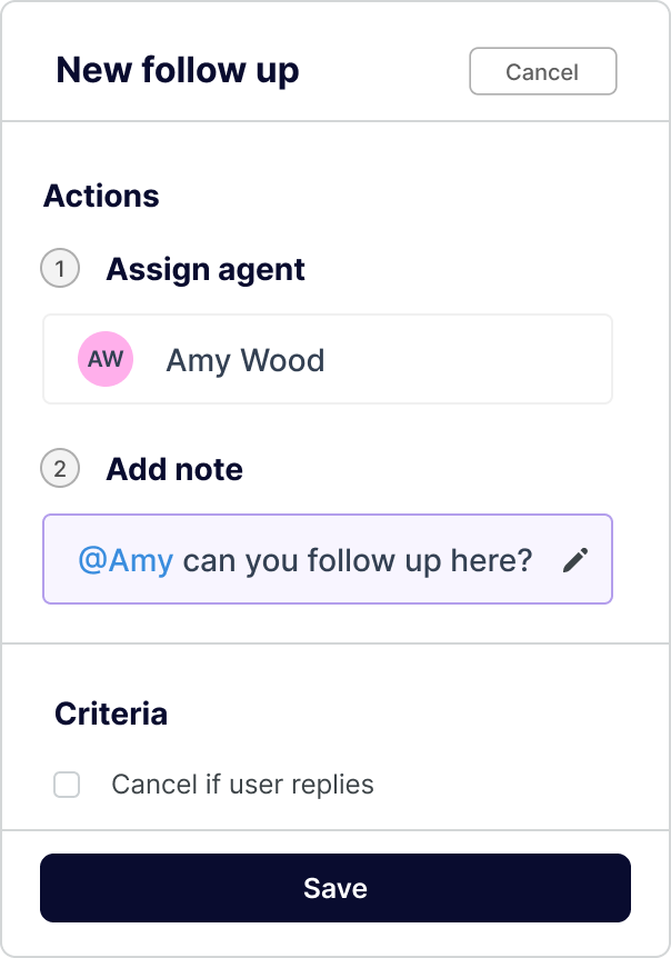 Follow up - Add note